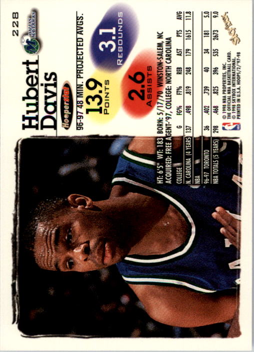 B2128- 1997-98 Hoops Basketball #s 1-250 +Rookies -You Pick- 15+ FREE US SHIP - Picture 361 of 401