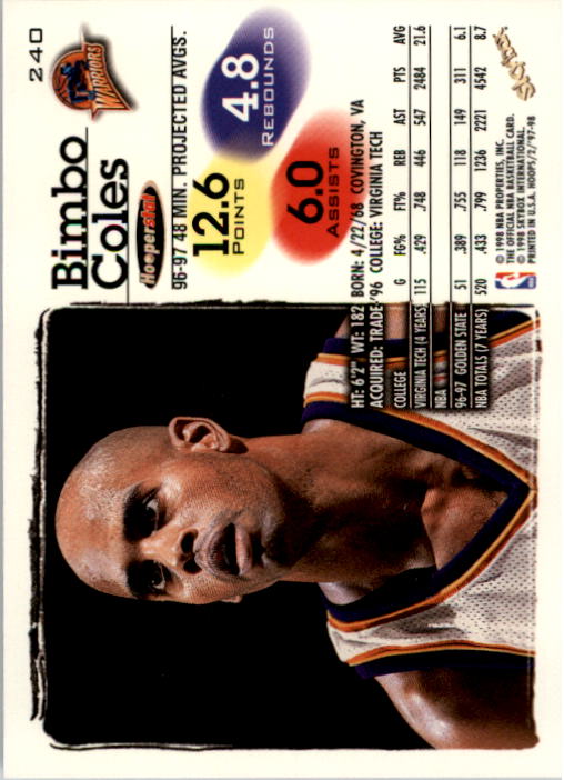 B2128- 1997-98 Hoops Basketball #s 1-250 +Rookies -You Pick- 15+ FREE US SHIP - Picture 383 of 401