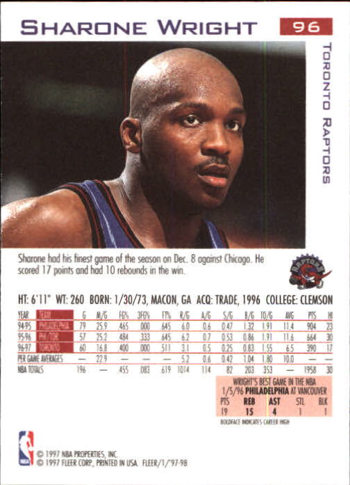 1997/1998 Fleer Basketball Part 1 Main Set Cards - Picture 141 of 347