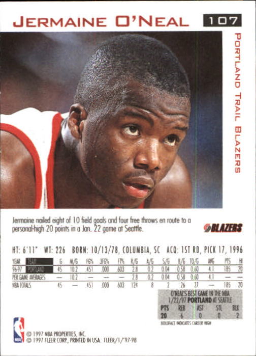 1997/1998 Fleer Basketball Part 1 Main Set Cards - Picture 157 of 347