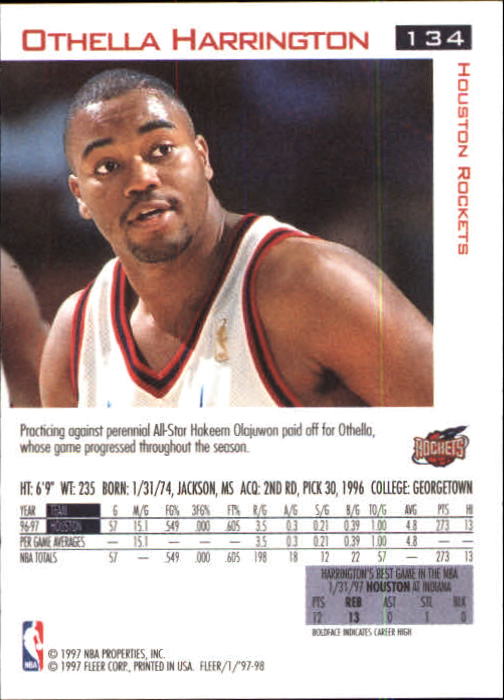 1997/1998 Fleer Basketball Part 1 Main Set Cards - Picture 195 of 347