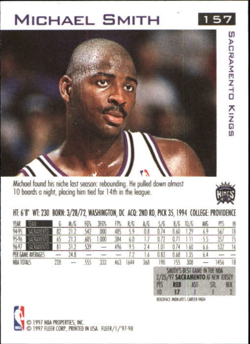 1997/1998 Fleer Basketball Part 1 Main Set Cards - Picture 237 of 347