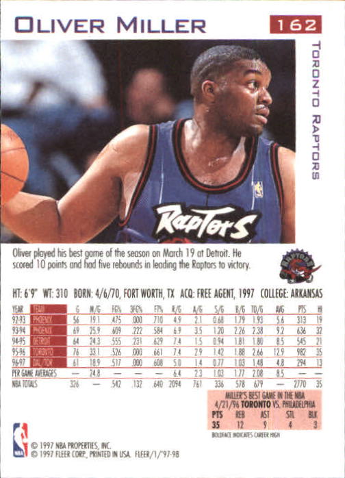 1997/1998 Fleer Basketball Part 1 Main Set Cards - Picture 245 of 347