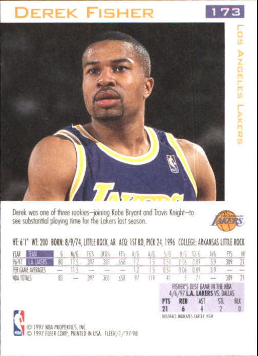 1997/1998 Fleer Basketball Part 1 Main Set Cards - Picture 265 of 347