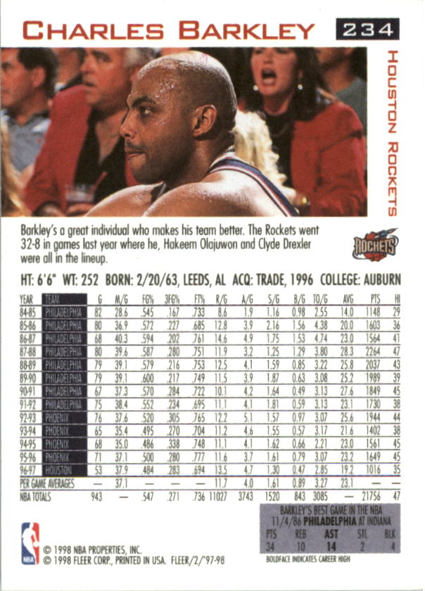 1997/1998 Fleer Basketball Part 1 Main Set Cards - Picture 317 of 347