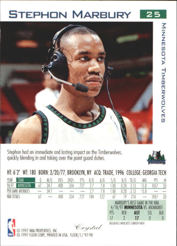 1997/1998 Fleer Basketball Part 2 Parallel Cards - Picture 9 of 107