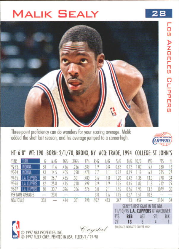 1997/1998 Fleer Basketball Part 2 Parallel Cards - Picture 11 of 107