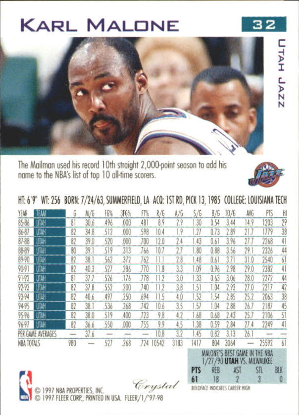 1997/1998 Fleer Basketball Part 2 Parallel Cards - Picture 17 of 107