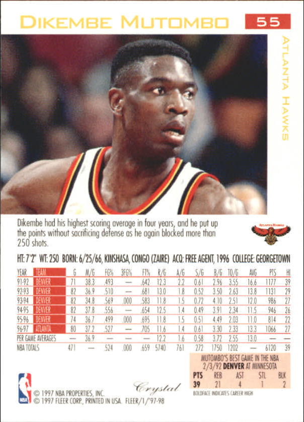 1997/1998 Fleer Basketball Part 2 Parallel Cards - Picture 29 of 107