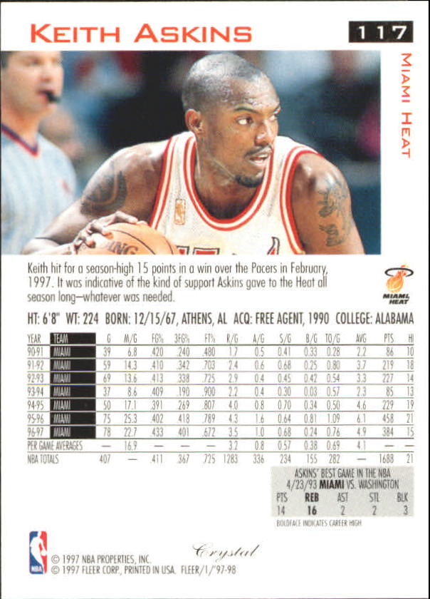 1997/1998 Fleer Basketball Part 2 Parallel Cards - Picture 57 of 107