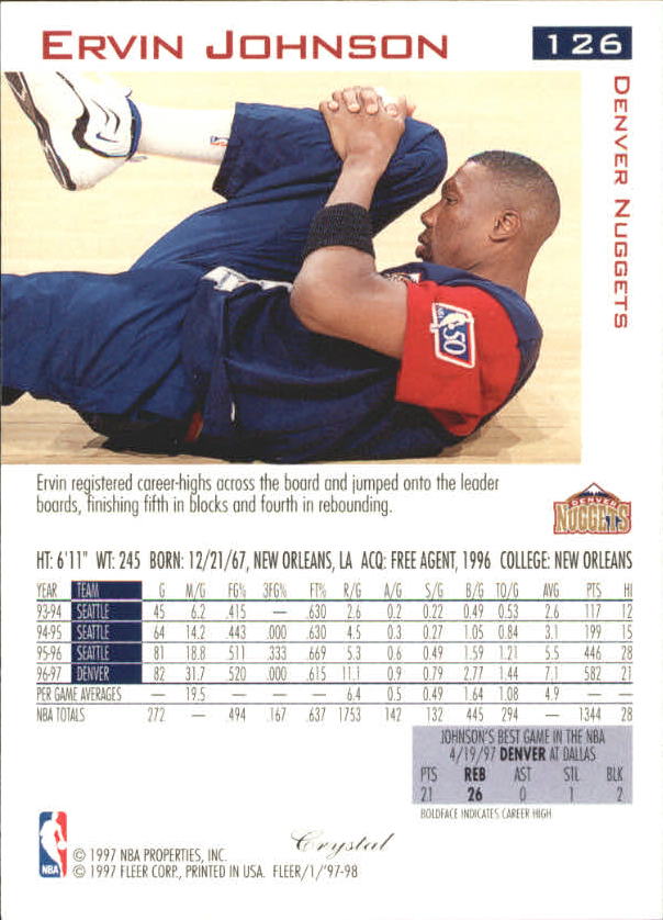 1997/1998 Fleer Basketball Part 2 Parallel Cards - Picture 63 of 107