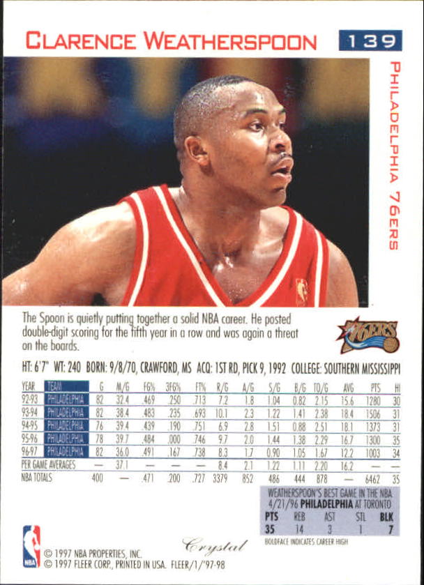 1997/1998 Fleer Basketball Part 2 Parallel Cards - Picture 69 of 107