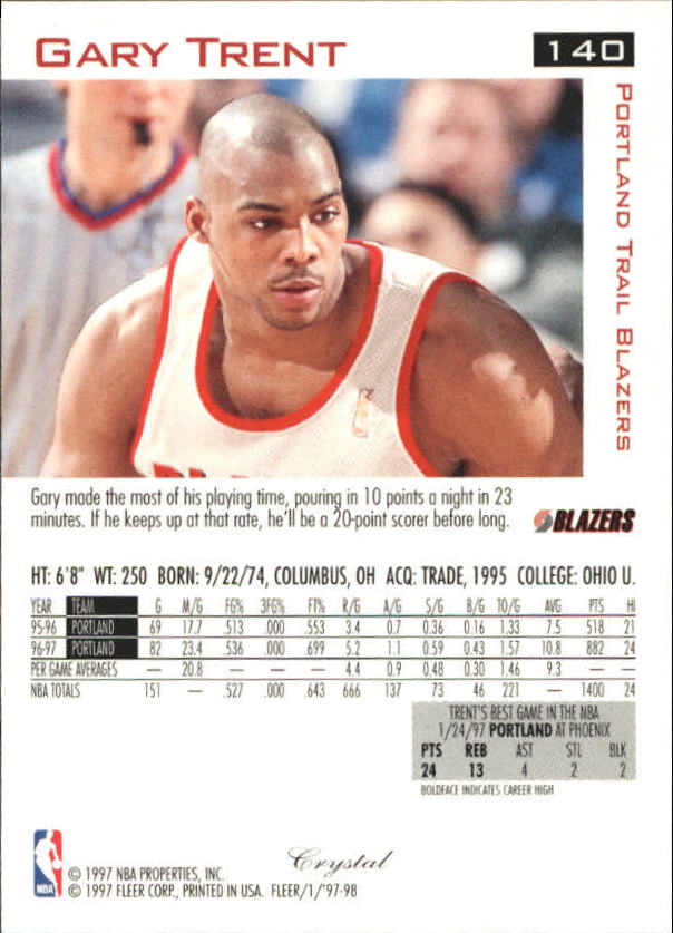 1997/1998 Fleer Basketball Part 2 Parallel Cards - Picture 71 of 107