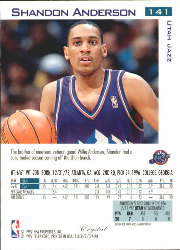 1997/1998 Fleer Basketball Part 2 Parallel Cards - Picture 73 of 107