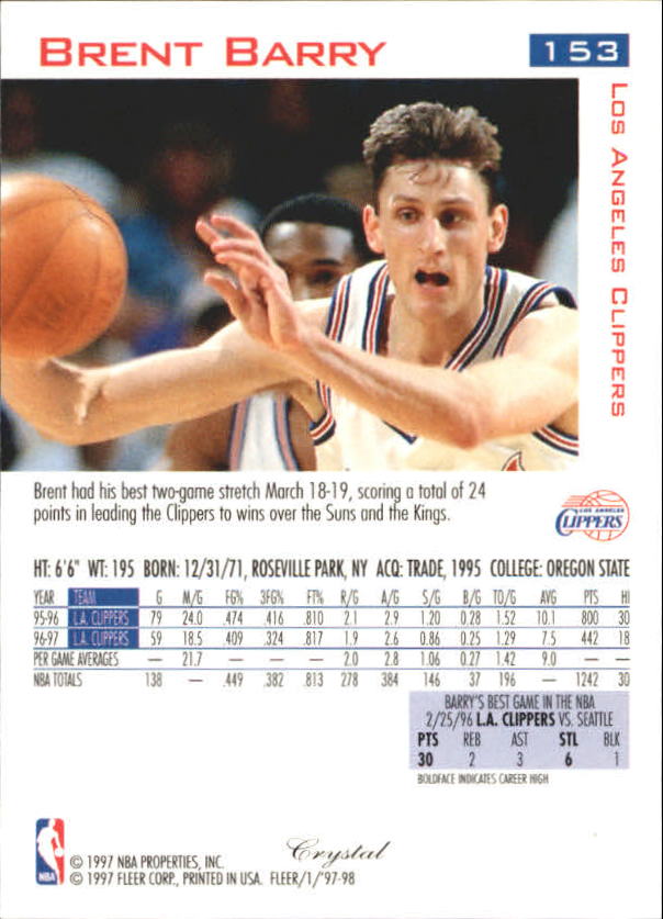 1997/1998 Fleer Basketball Part 2 Parallel Cards - Picture 79 of 107