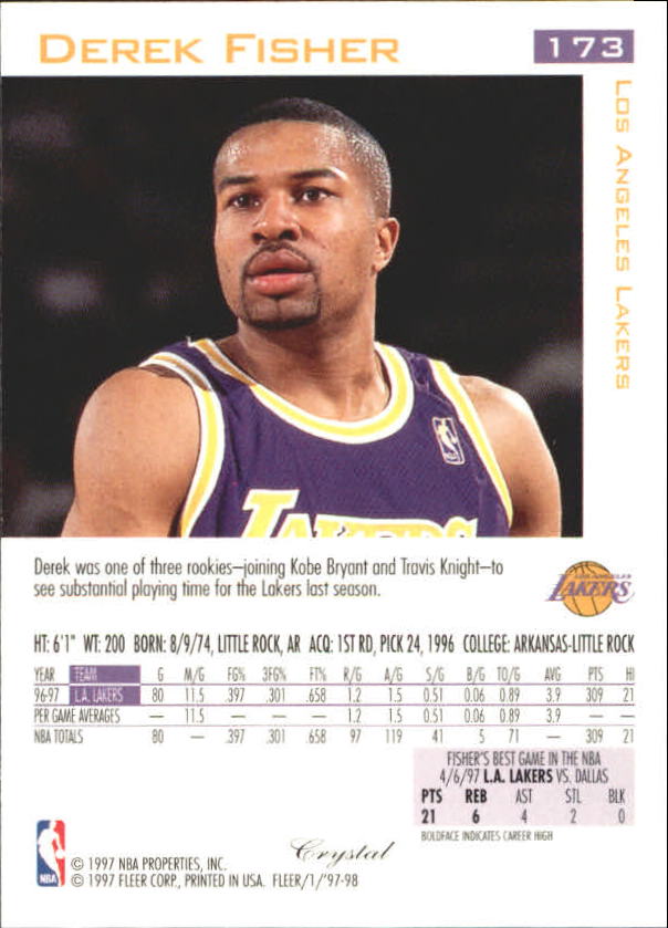 1997/1998 Fleer Basketball Part 2 Parallel Cards - Picture 89 of 107