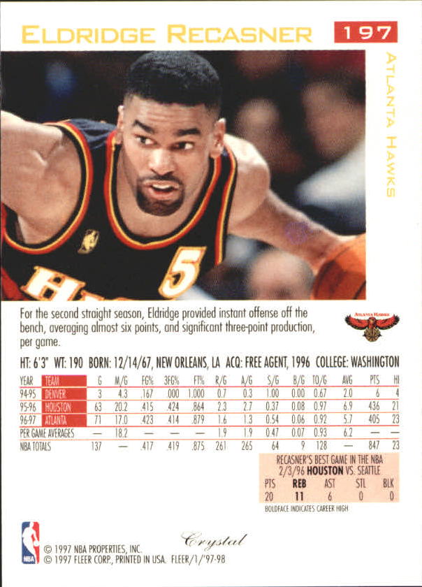 1997/1998 Fleer Basketball Part 2 Parallel Cards - Picture 93 of 107