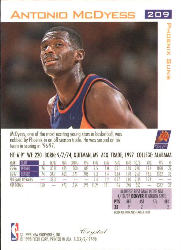 1997/1998 Fleer Basketball Part 2 Parallel Cards - Picture 95 of 107