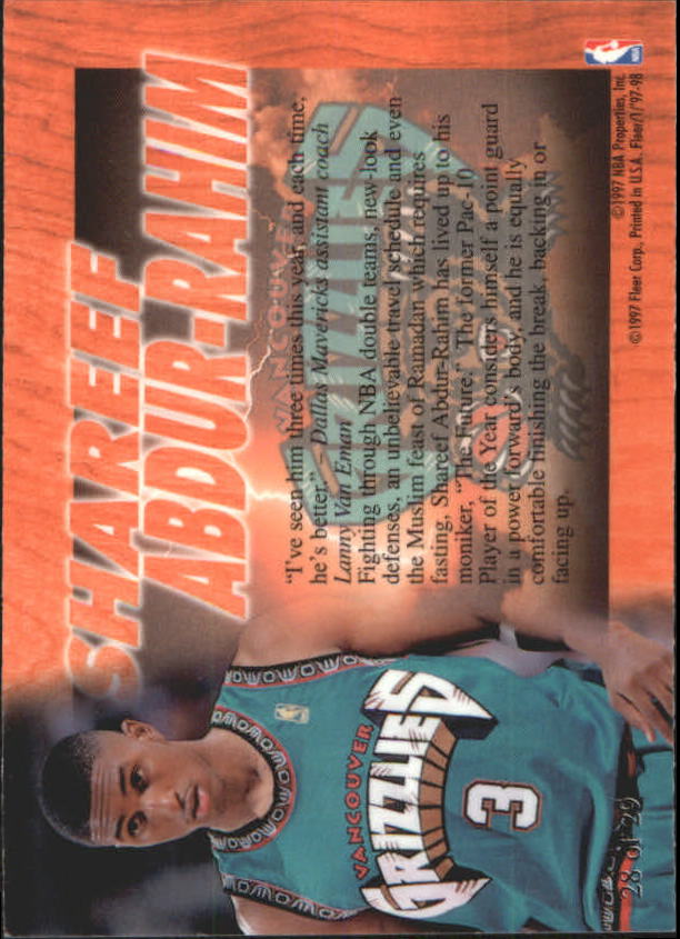 1997/1998 Fleer Basketball Part 3 Insert Cards - Picture 27 of 194