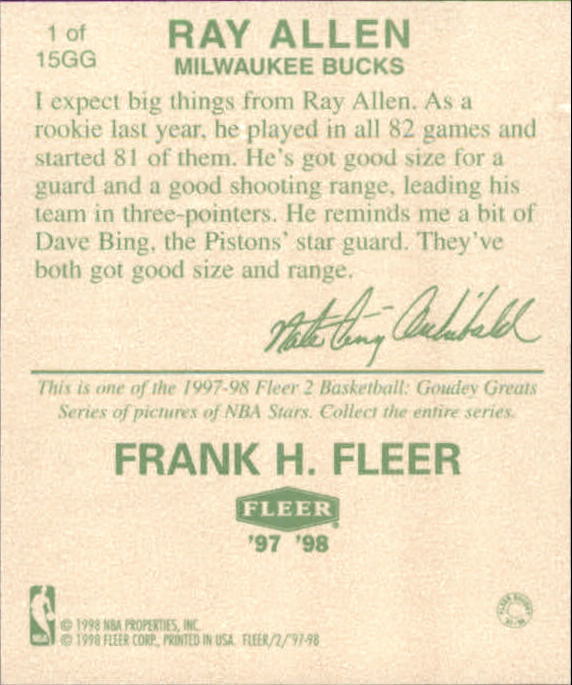 1997/1998 Fleer Basketball Part 3 Insert Cards - Picture 29 of 194