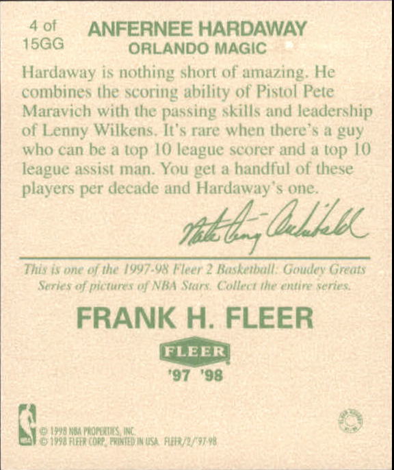 1997/1998 Fleer Basketball Part 3 Insert Cards - Picture 33 of 194