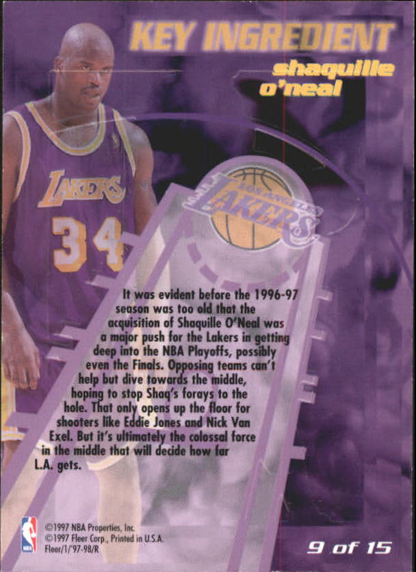 1997/1998 Fleer Basketball Part 3 Insert Cards - Picture 55 of 194