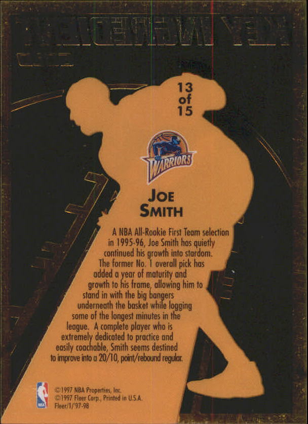 1997/1998 Fleer Basketball Part 3 Insert Cards - Picture 65 of 194