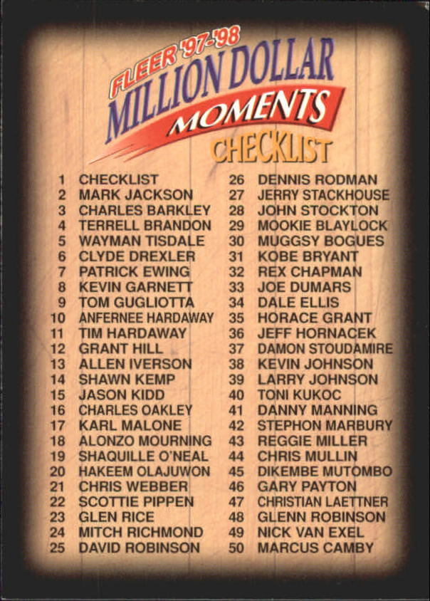 1997/1998 Fleer Basketball Part 3 Insert Cards - Picture 68 of 194