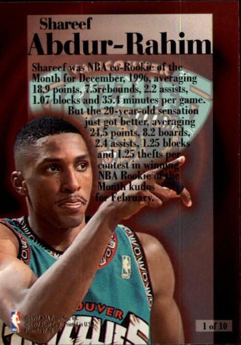 1997/1998 Fleer Basketball Part 3 Insert Cards - Picture 159 of 194
