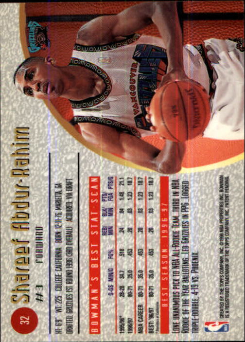 thumbnail 25  - 1997-98 Bowman&#039;s Best Basketball Card Pick