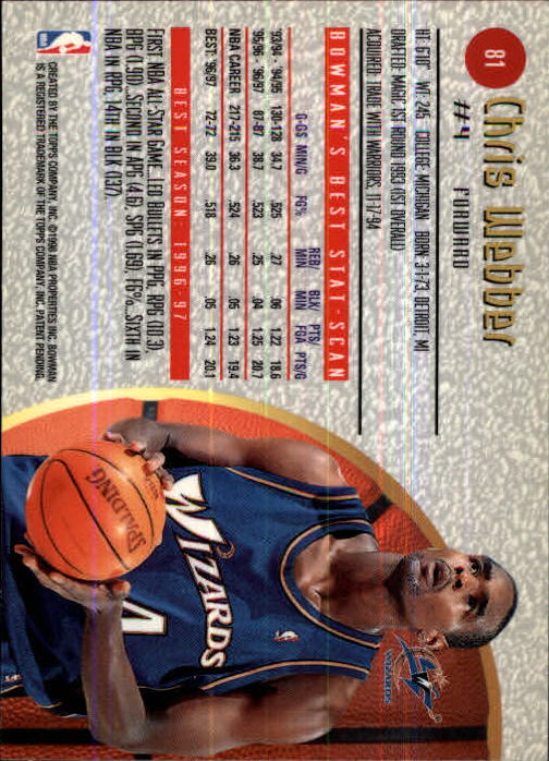 thumbnail 63  - 1997-98 Bowman&#039;s Best Basketball Card Pick