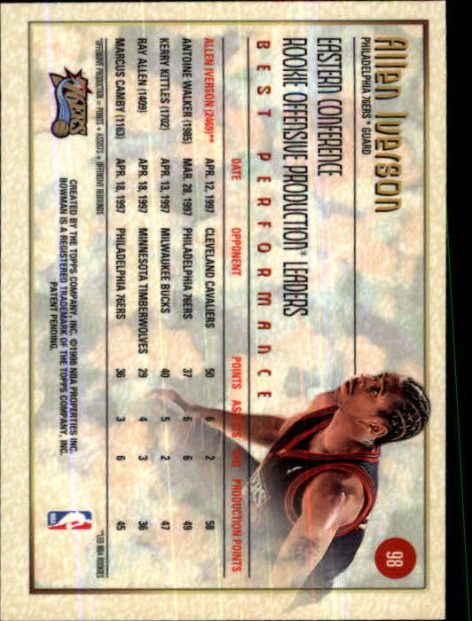 thumbnail 79  - 1997-98 Bowman&#039;s Best Basketball Card Pick