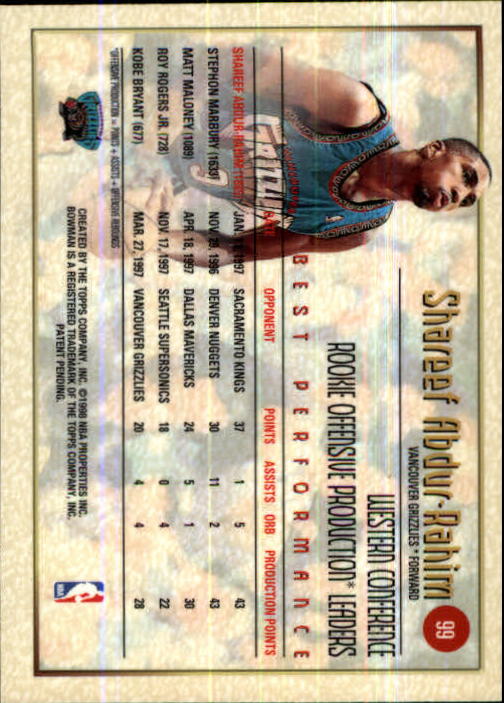 thumbnail 81  - 1997-98 Bowman&#039;s Best Basketball Card Pick