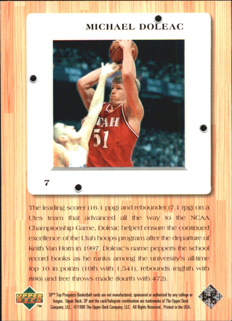 1998 SP Top Prospects (Upper Deck) Basketball - Picture 23 of 47