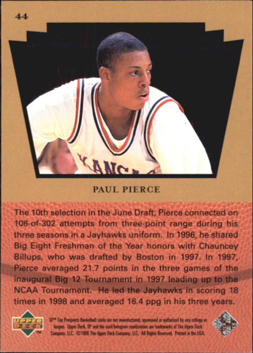 1998 SP Top Prospects (Upper Deck) Basketball - Picture 7 of 47