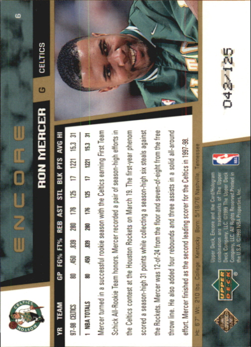 1998/1999 Encore (Upper Deck) Basketball - Picture 13 of 297