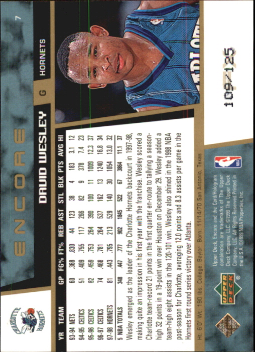 1998/1999 Encore (Upper Deck) Basketball - Picture 15 of 297