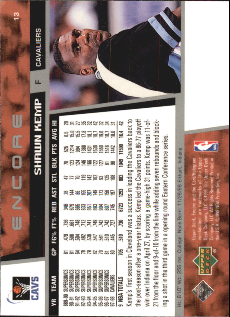 1998/1999 Encore (Upper Deck) Basketball - Picture 27 of 297