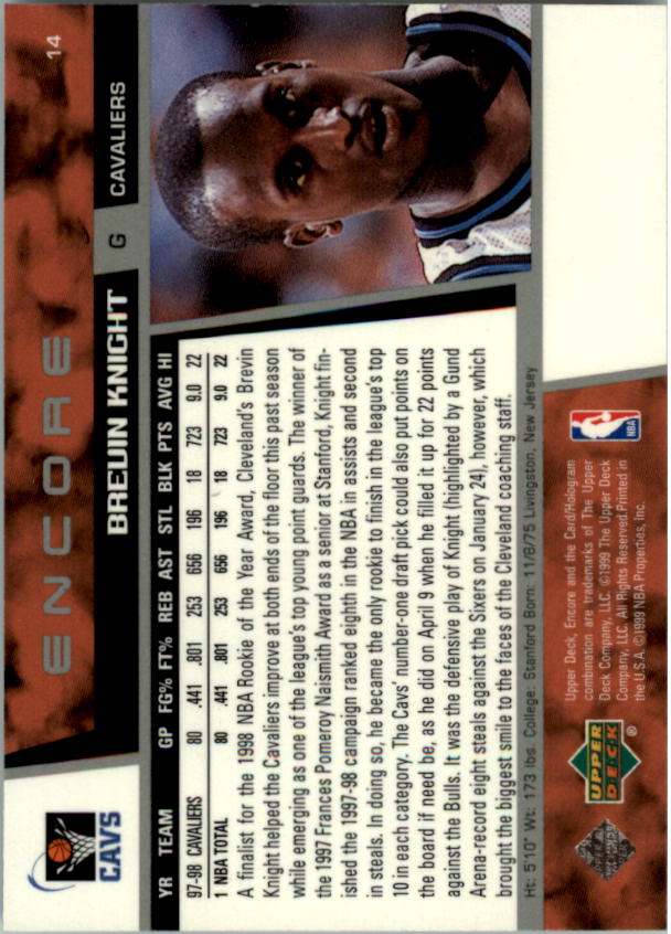 1998/1999 Encore (Upper Deck) Basketball - Picture 29 of 297