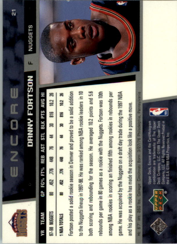 1998/1999 Encore (Upper Deck) Basketball - Picture 43 of 297