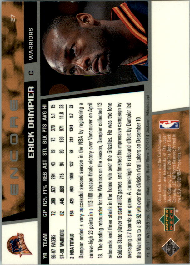 1998/1999 Encore (Upper Deck) Basketball - Picture 55 of 297