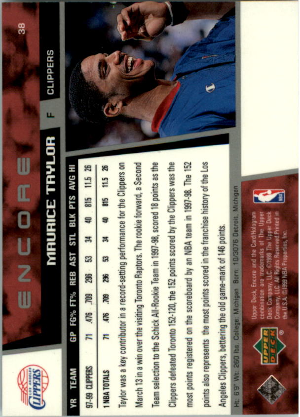 1998/1999 Encore (Upper Deck) Basketball - Picture 77 of 297