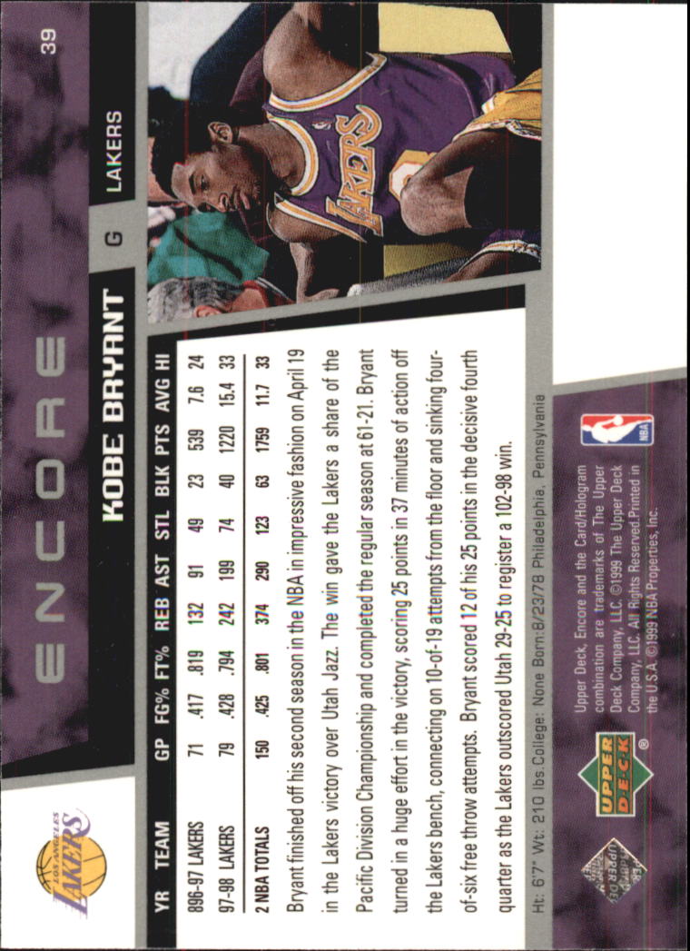 1998/1999 Encore (Upper Deck) Basketball - Picture 79 of 297