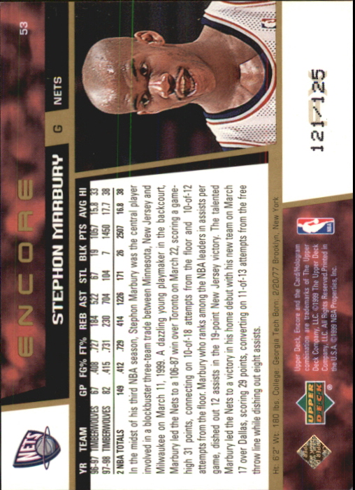 1998/1999 Encore (Upper Deck) Basketball - Picture 107 of 297