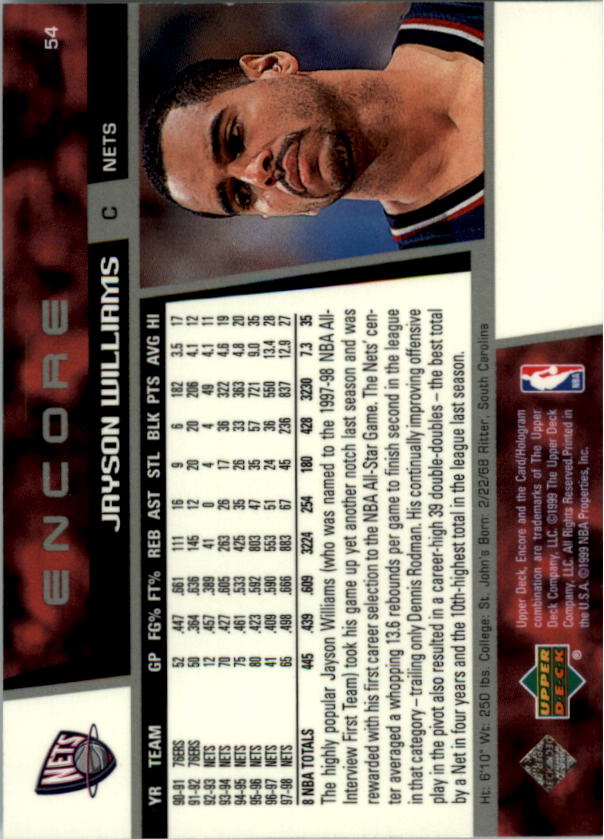 1998/1999 Encore (Upper Deck) Basketball - Picture 109 of 297