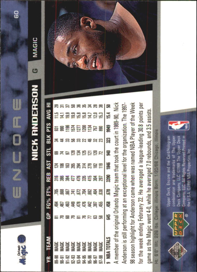 1998/1999 Encore (Upper Deck) Basketball - Picture 121 of 297