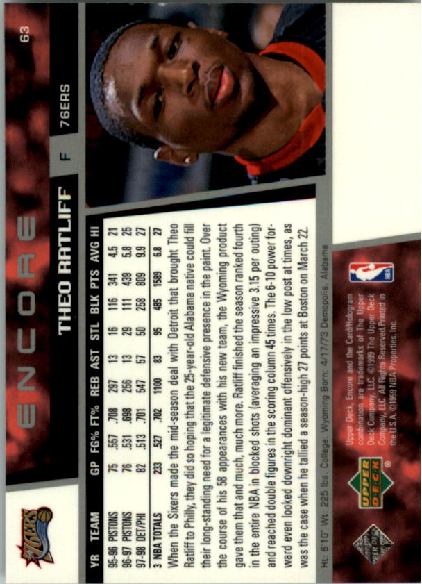 1998/1999 Encore (Upper Deck) Basketball - Picture 127 of 297