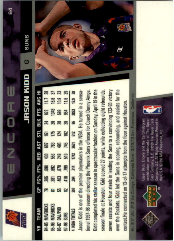 1998/1999 Encore (Upper Deck) Basketball - Picture 129 of 297