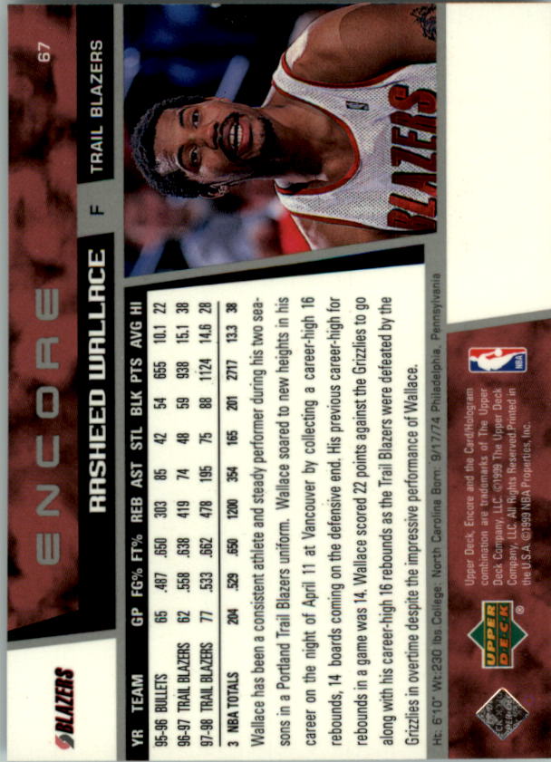 1998/1999 Encore (Upper Deck) Basketball - Picture 135 of 297