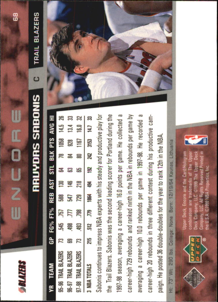 1998/1999 Encore (Upper Deck) Basketball - Picture 137 of 297